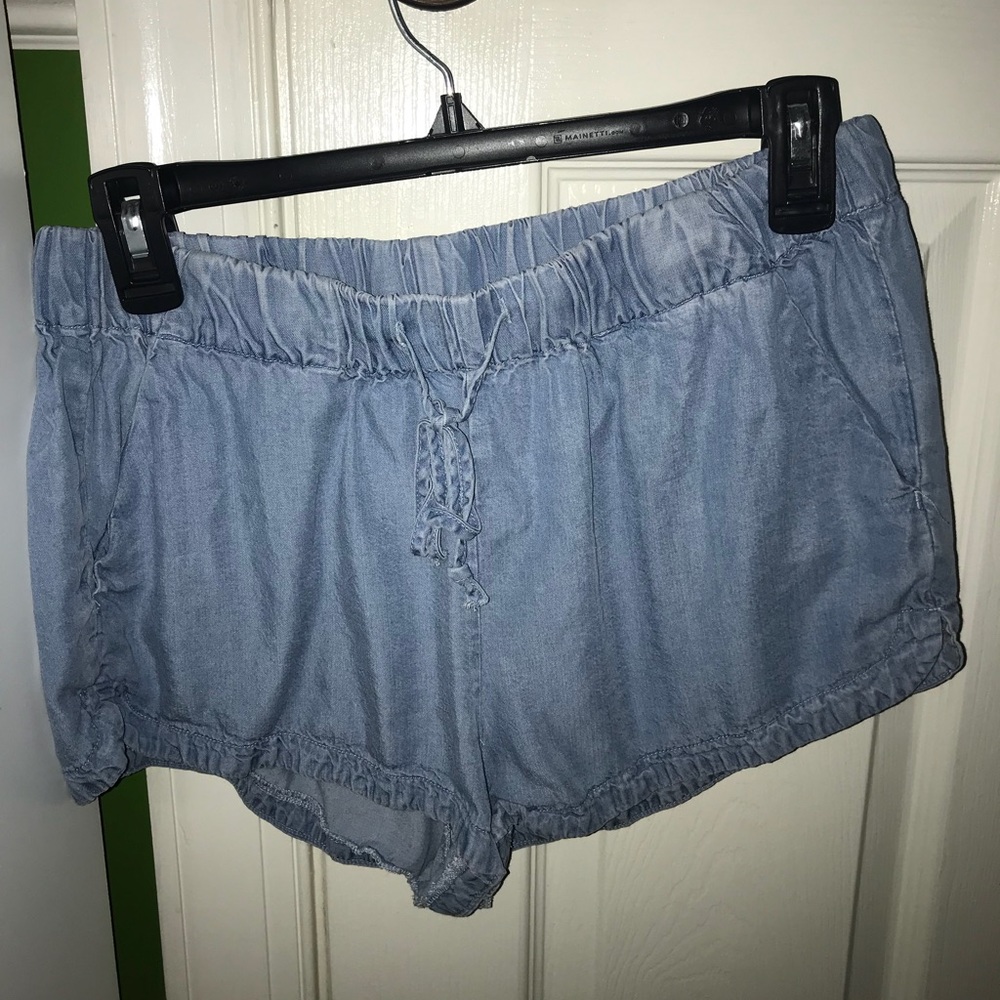 NWOT Soft blue denim shorts
